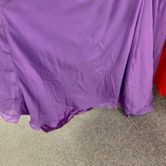 Purple Sz. 8 One Shoulder Beaded Long Dress - Picture 7 of 12